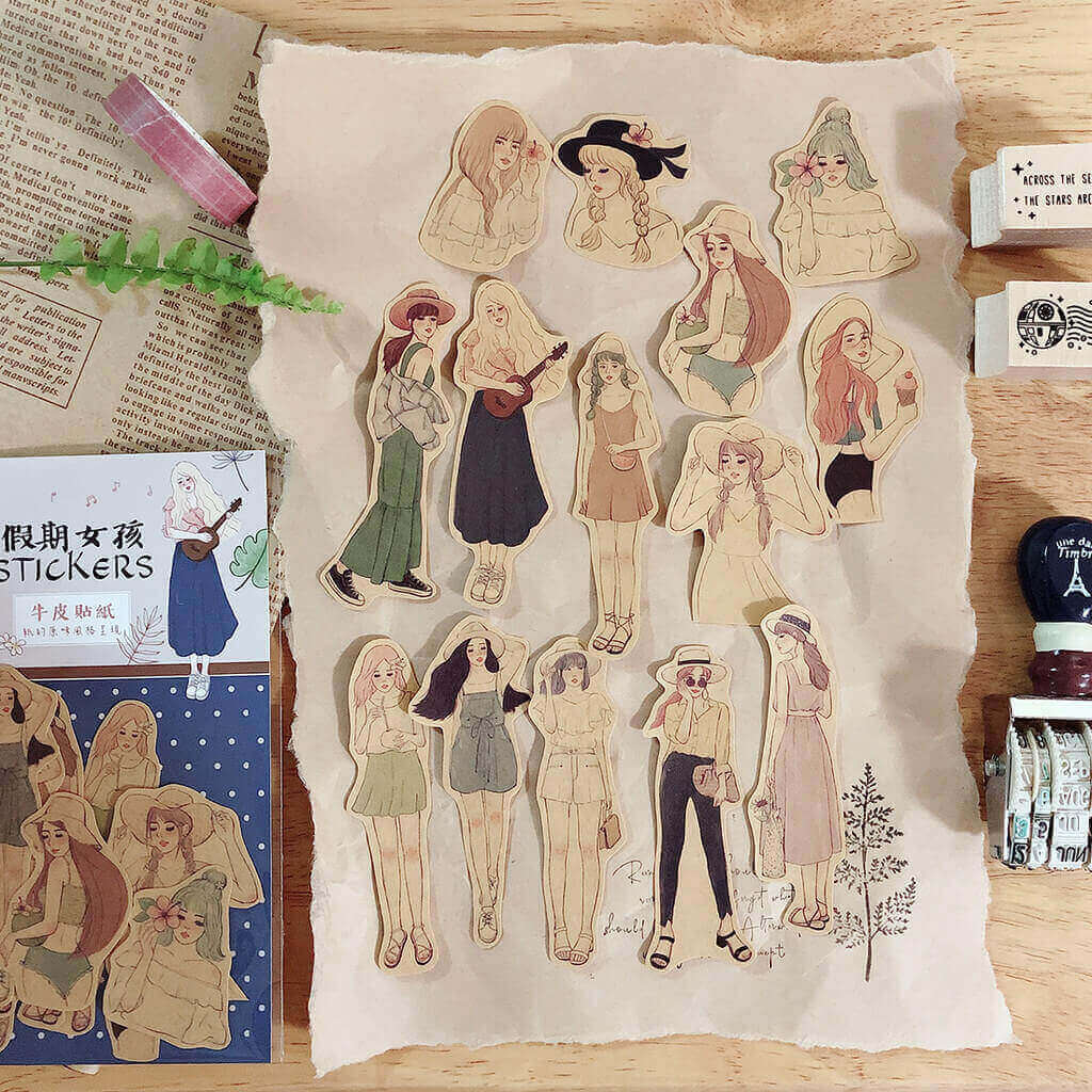 Starlululu Holiday Girl Sticker Set Waterproof