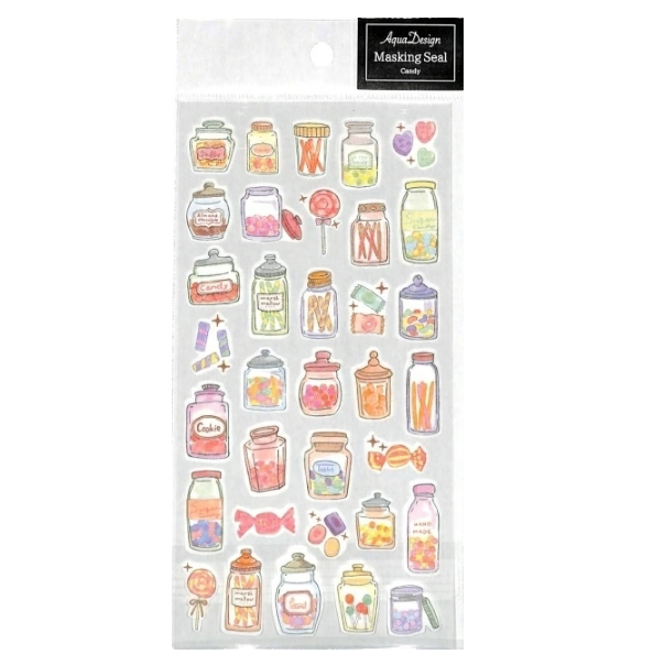 Pine Book Aqua Design Masking Seal - Candy