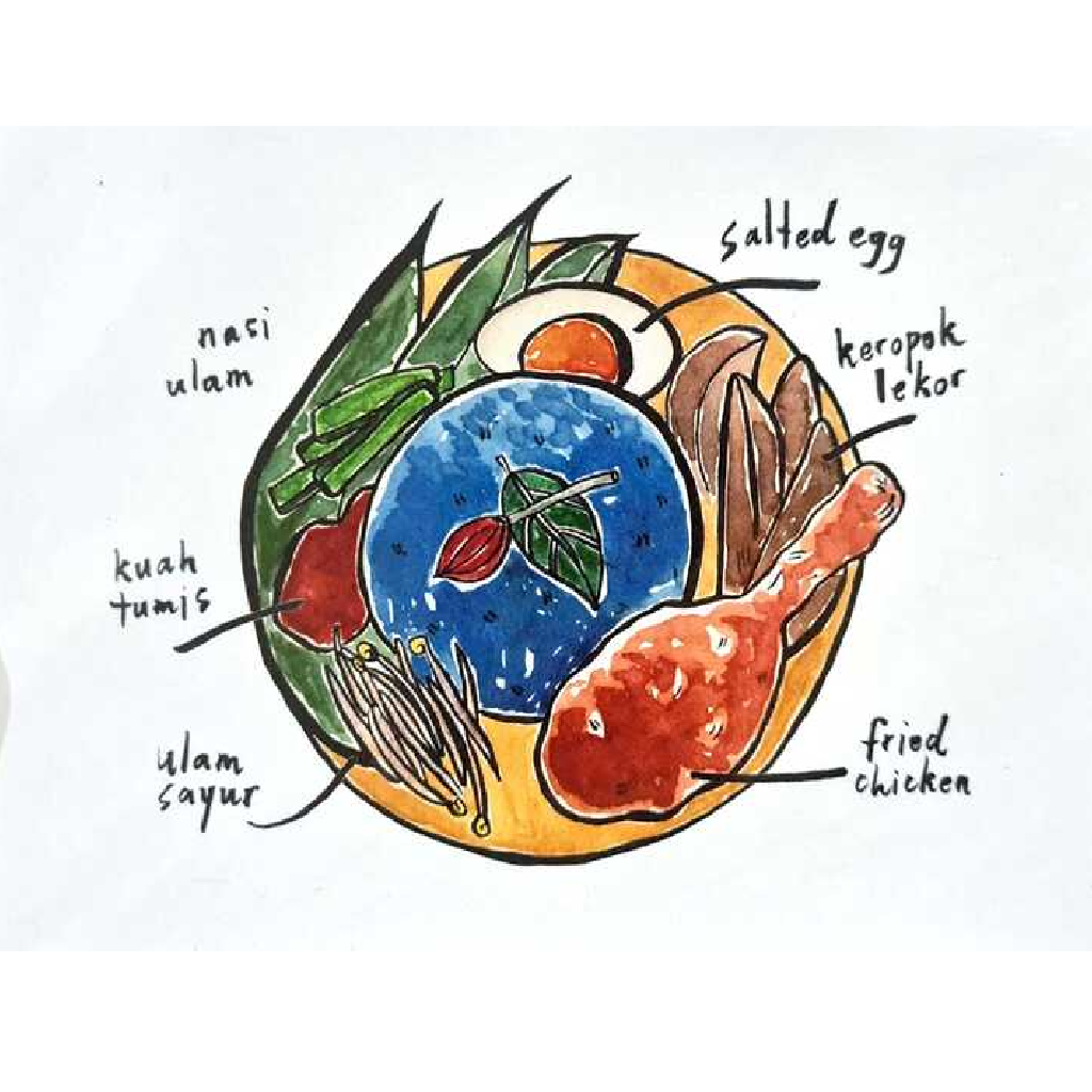 Nasi Ulam - Postcard