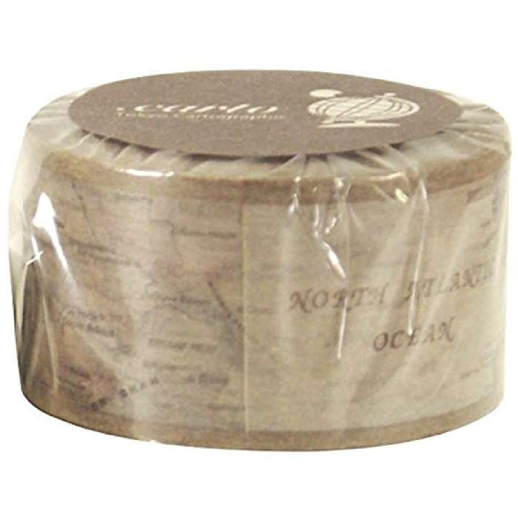 Carto Voyage Masking Tape - World Map Pattern Gray
