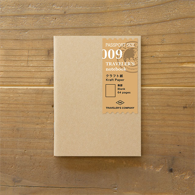Traveler&#39;s Notebook Refill 009 - Kraft Paper Passport Size