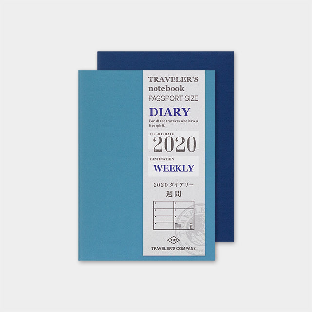 Traveler&#39;s Notebook Refill 2020 Weekly Passport Size