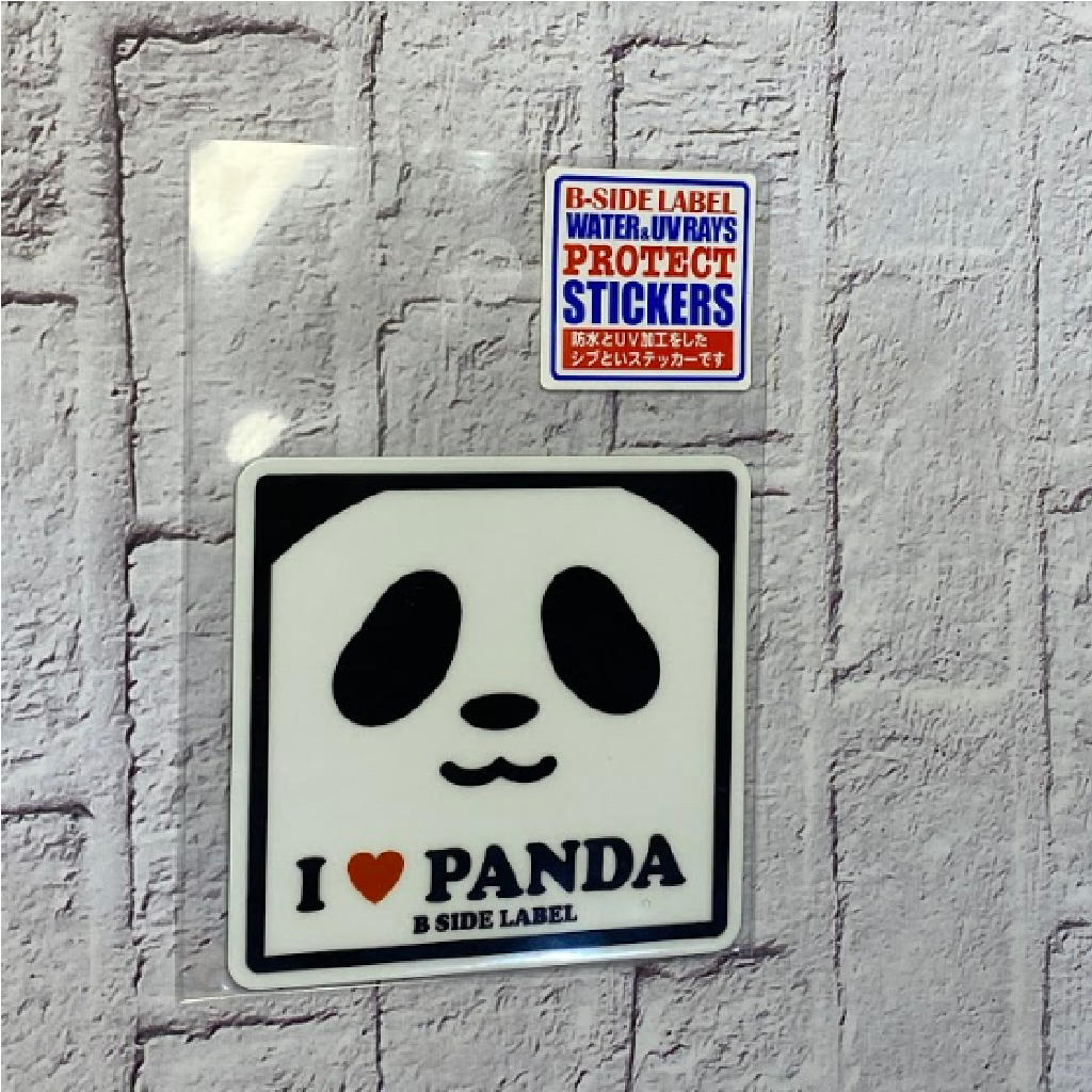 I Love Panda B-Side Label Sticker