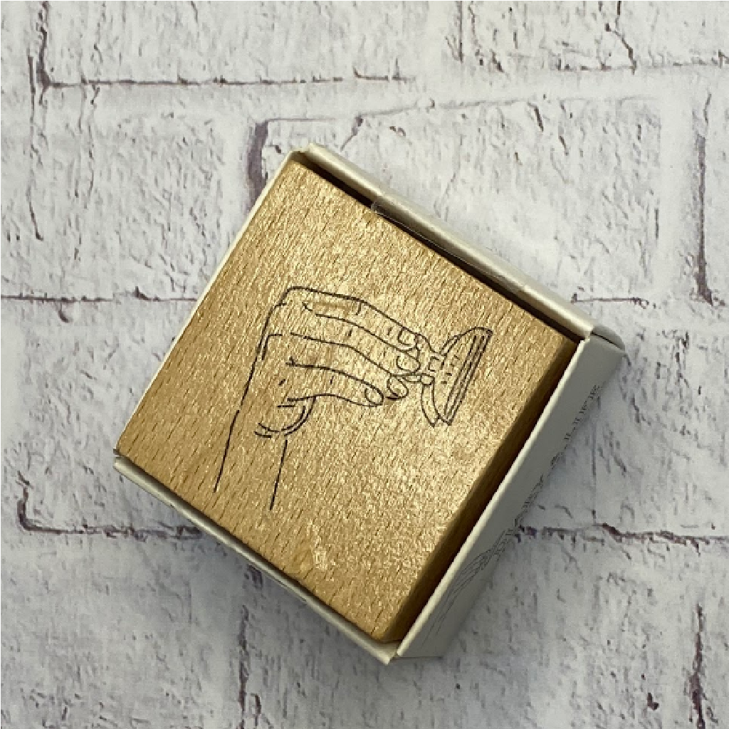 Note For Deco Rubber Stamp - Hand With Clip