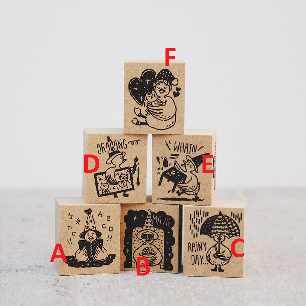 Rubber Stamp Bon Bon Stickers The Duck