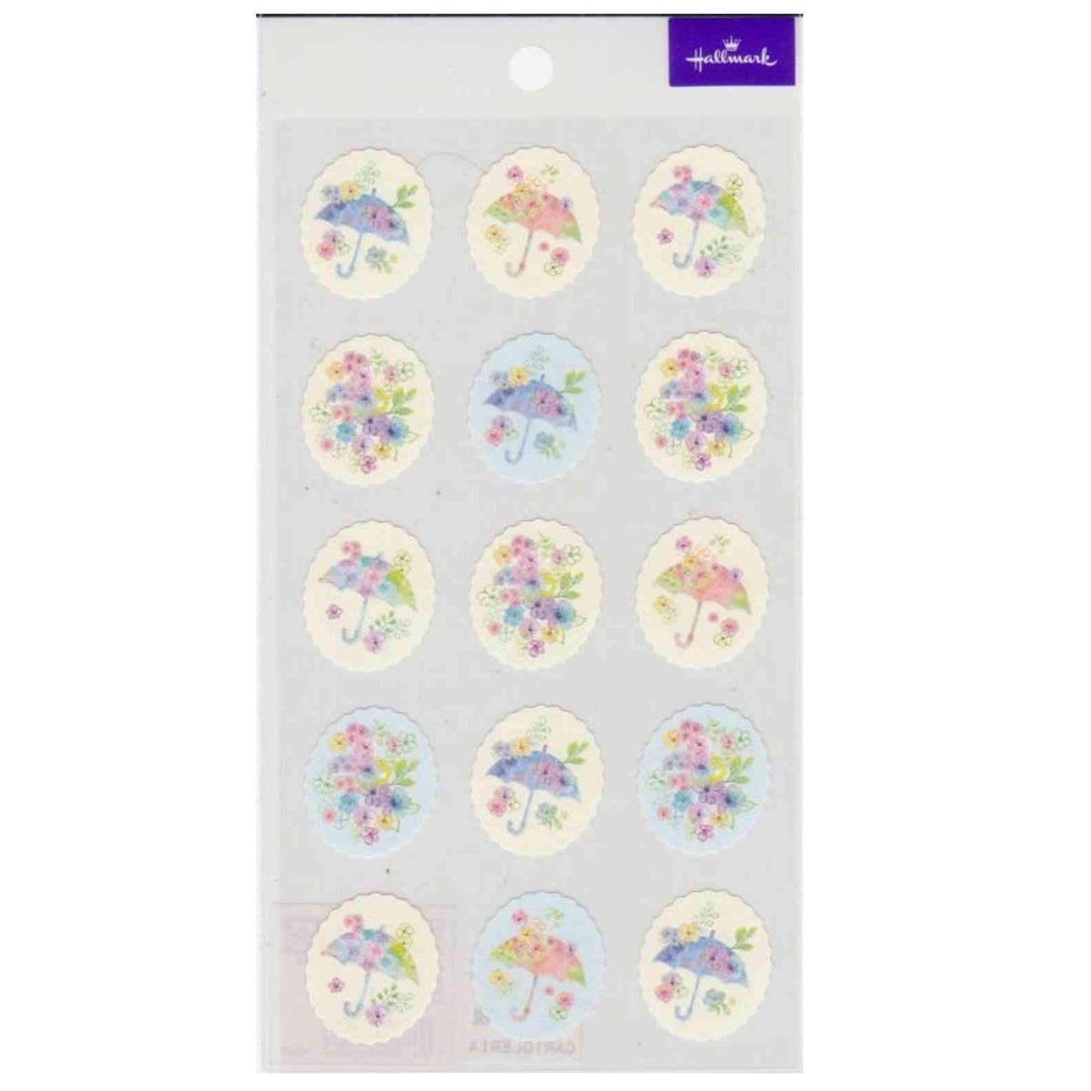 Hallmark Sticker - Flower &amp; Umbrella