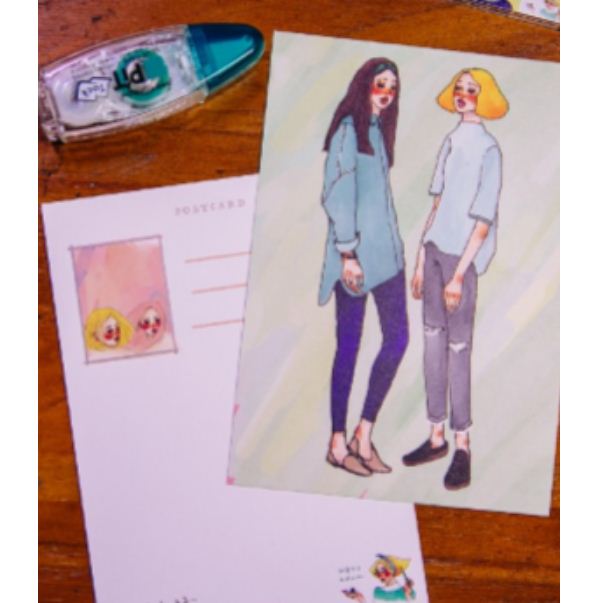 La Dolce Vita Postcard - Talking