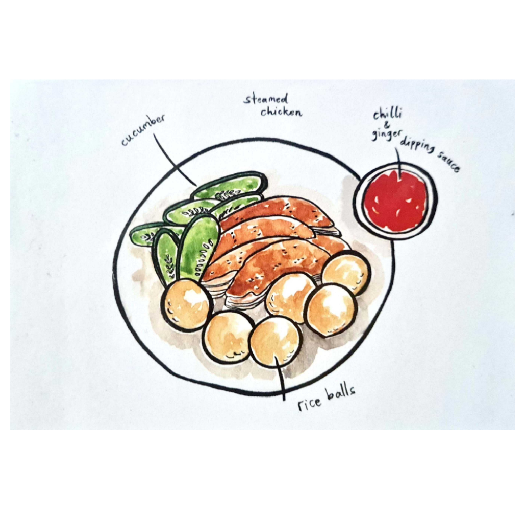 Steamed Chicken - Postcard