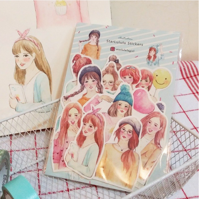 Starlululu Winter Story Girl Flake Sticker