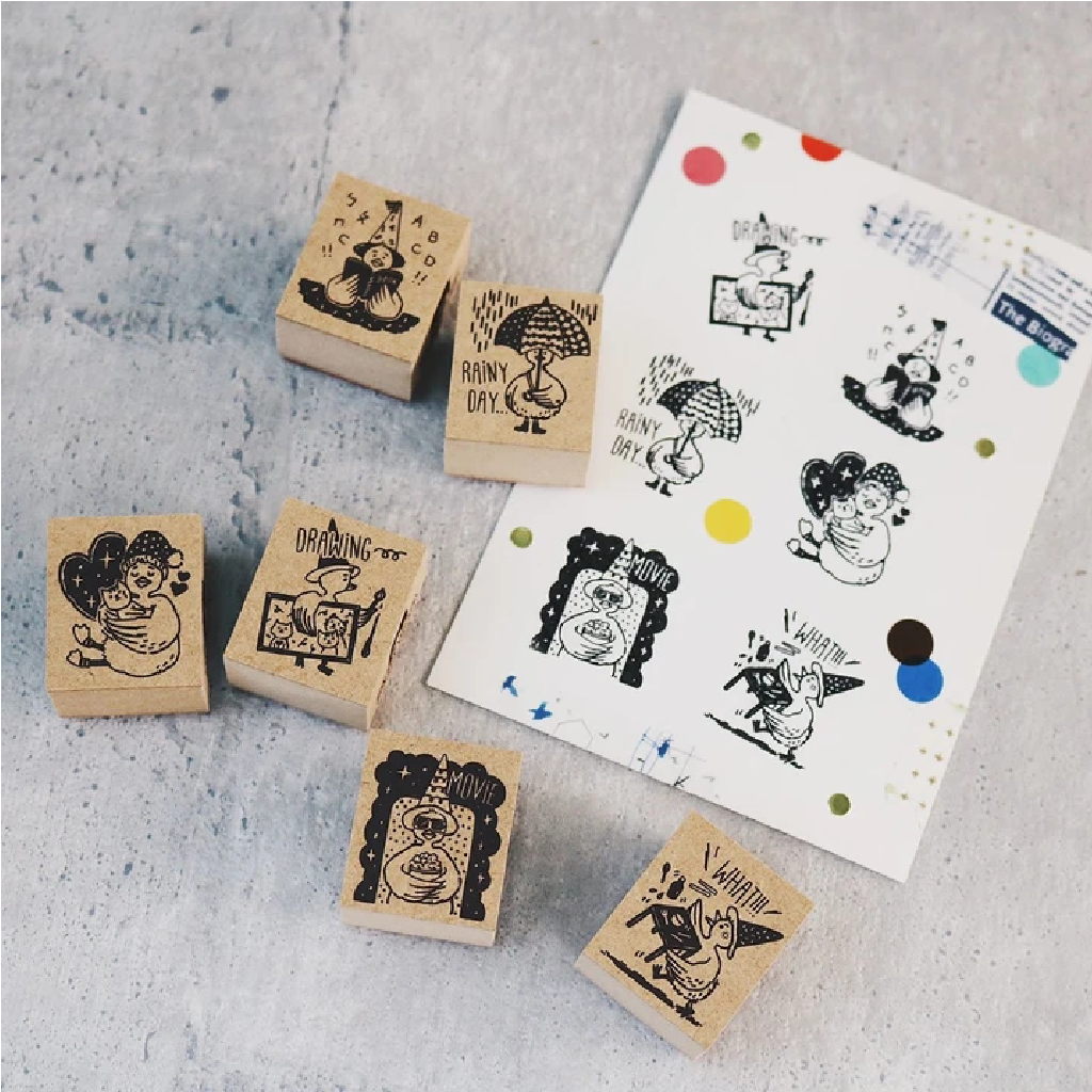Rubber Stamp Bon Bon Stickers The Duck