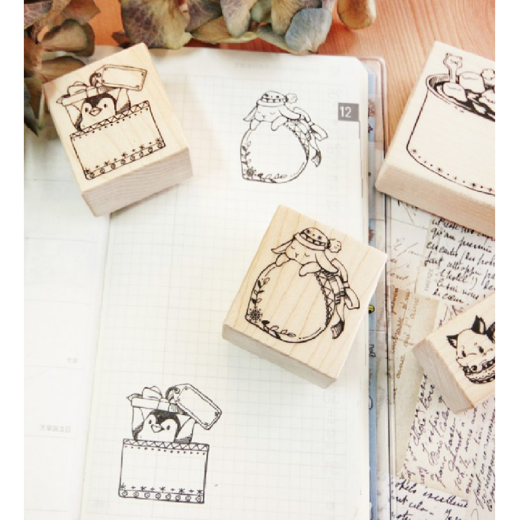 Maruco Art Rubber Stamp - Winter Animal 1pc