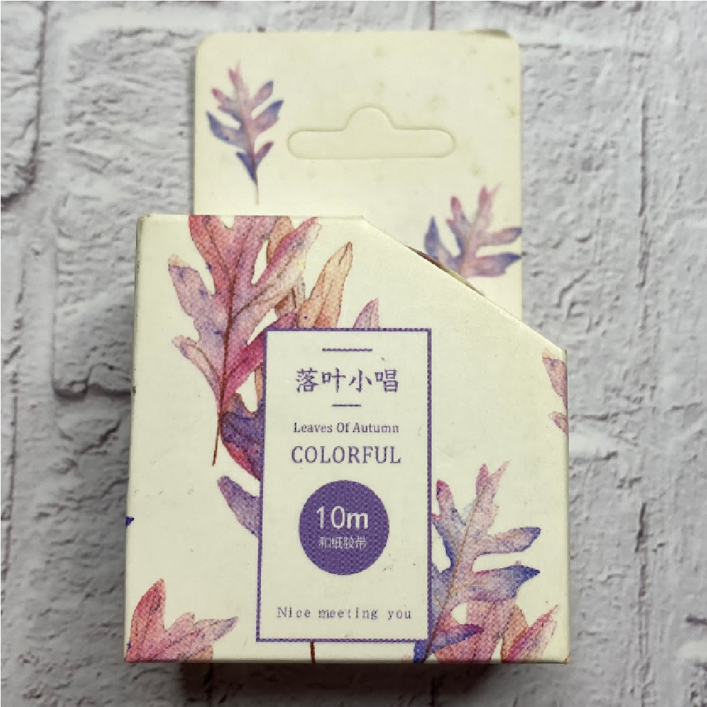 Mustard Green Masking Tape - Leaves Of Autumn A