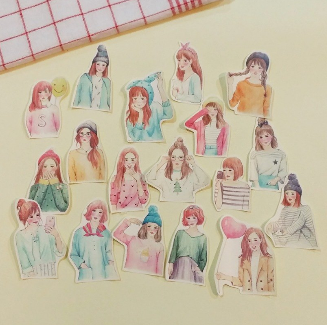 Starlululu Winter Story Girl Flake Sticker