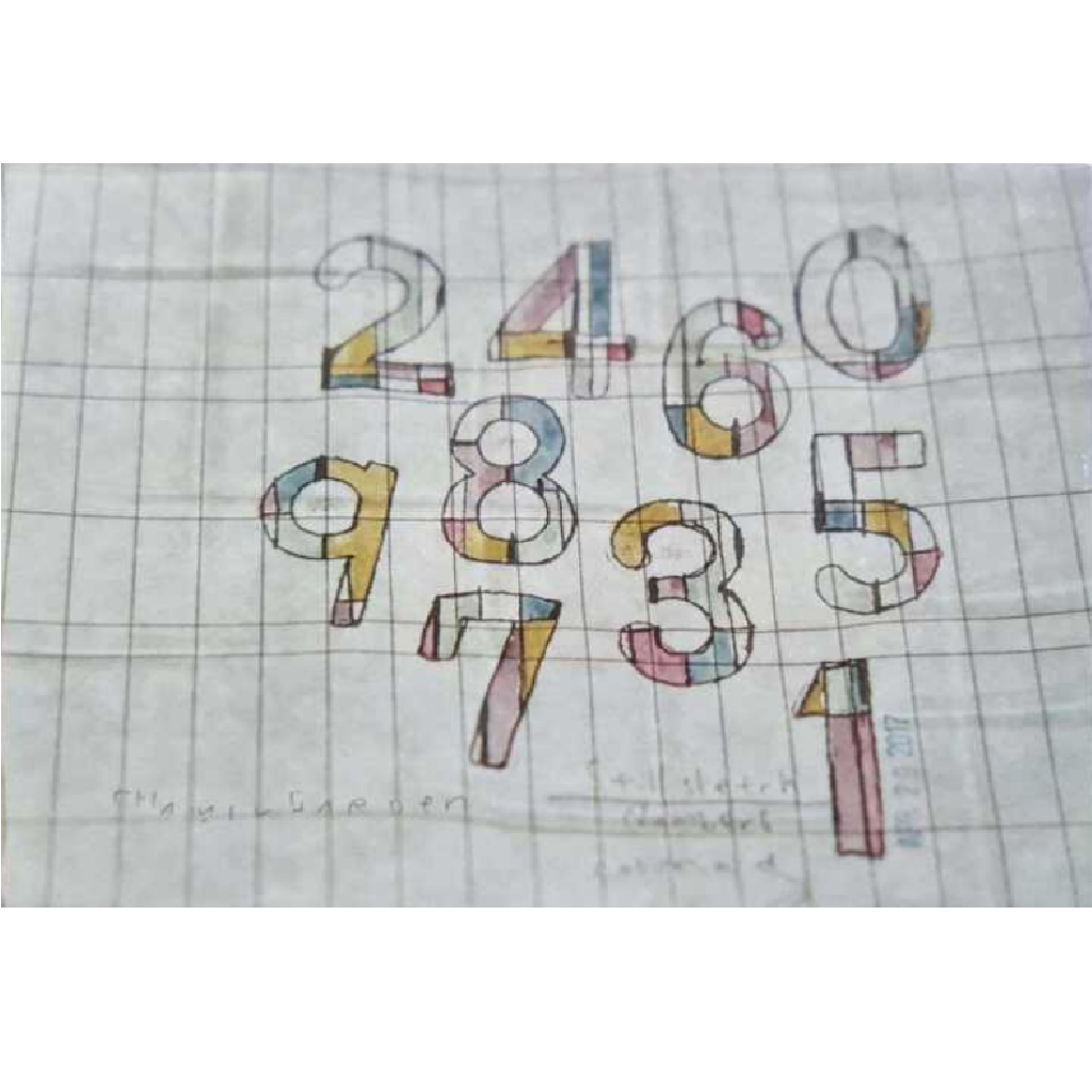 Chamil Garden Numbers - Postcard