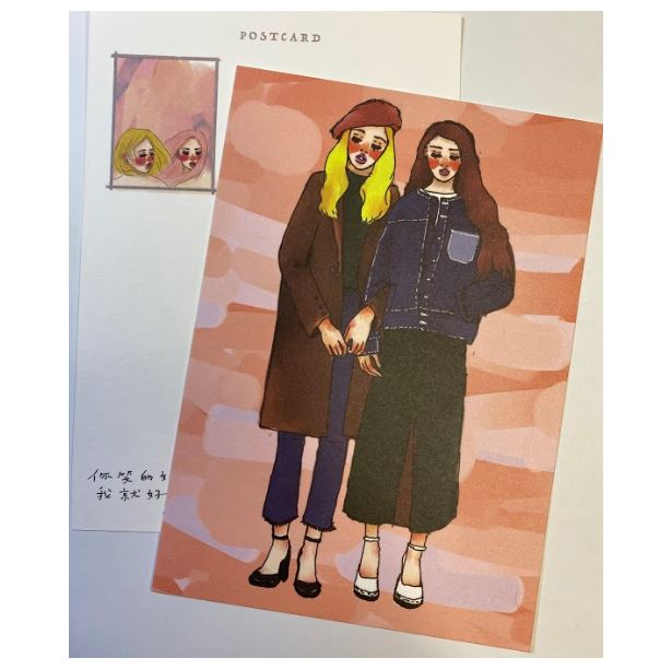 La Dolce Vita Postcard - Friends