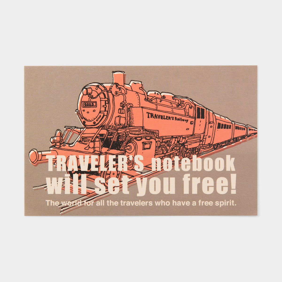 Travelers Notebook Postcard - Train