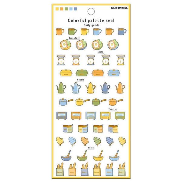 Kamio Japan Inc Colorful Palette Seal Sticker - Daily Goods