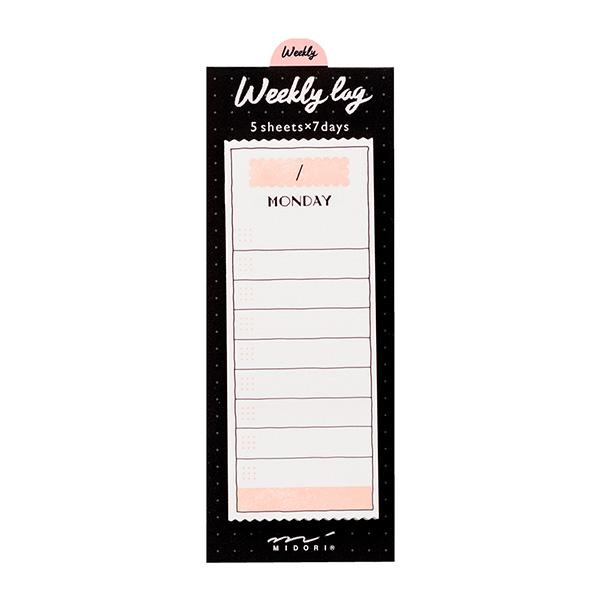 Midori Sticky Notes Journal Weekly Colorful Pattern