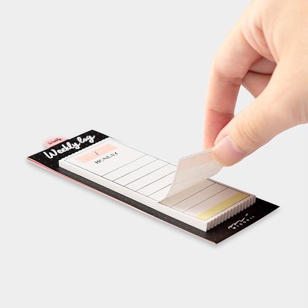 Midori Sticky Notes Journal Weekly Colorful Pattern