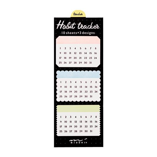 Midori Sticky Notes Habit Tracker Colorful Pattern
