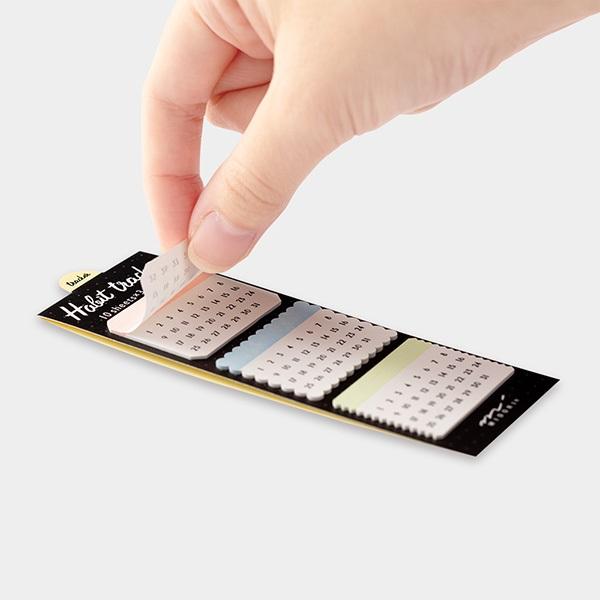 Midori Sticky Notes Habit Tracker Colorful Pattern