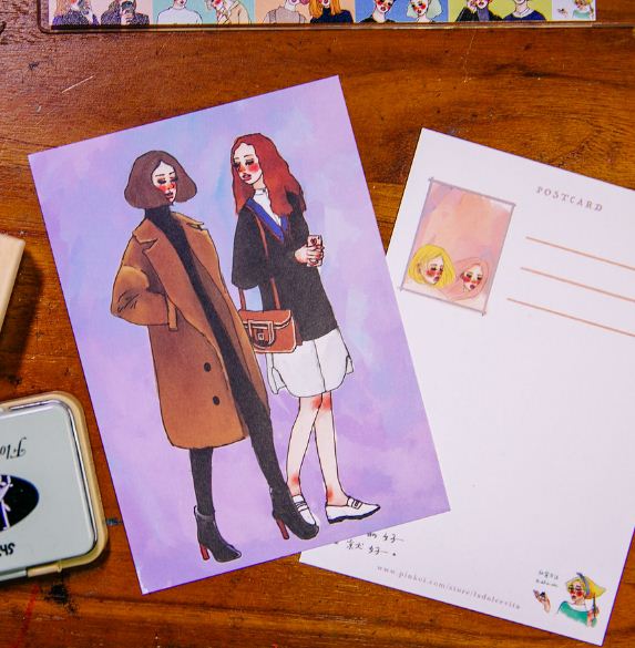 La Dolce Vita Postcard - Coat