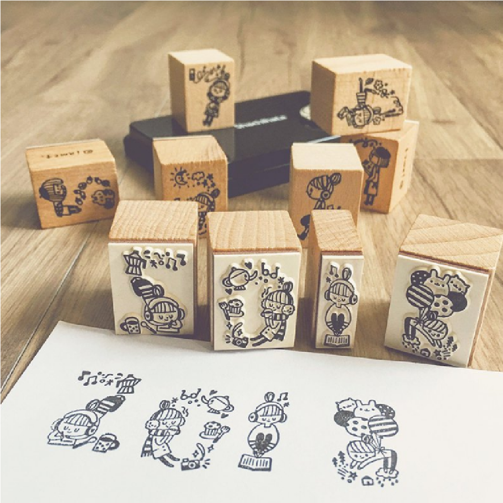 Iamct Rubber Stamp Number Set - Digital Girl