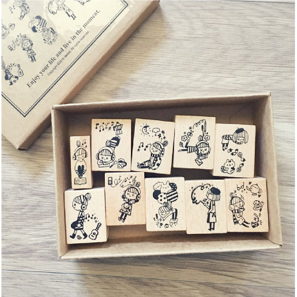 Iamct Rubber Stamp Number Set - Digital Girl