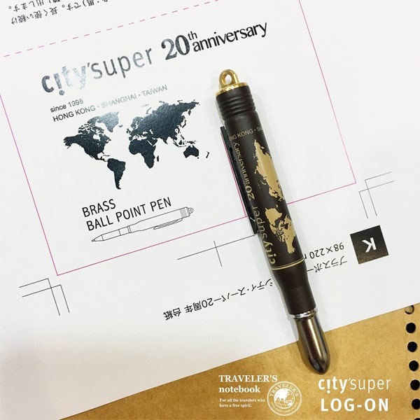 Traveler's Factory Brass Ballpoint Pen City Super 20th Anniversary