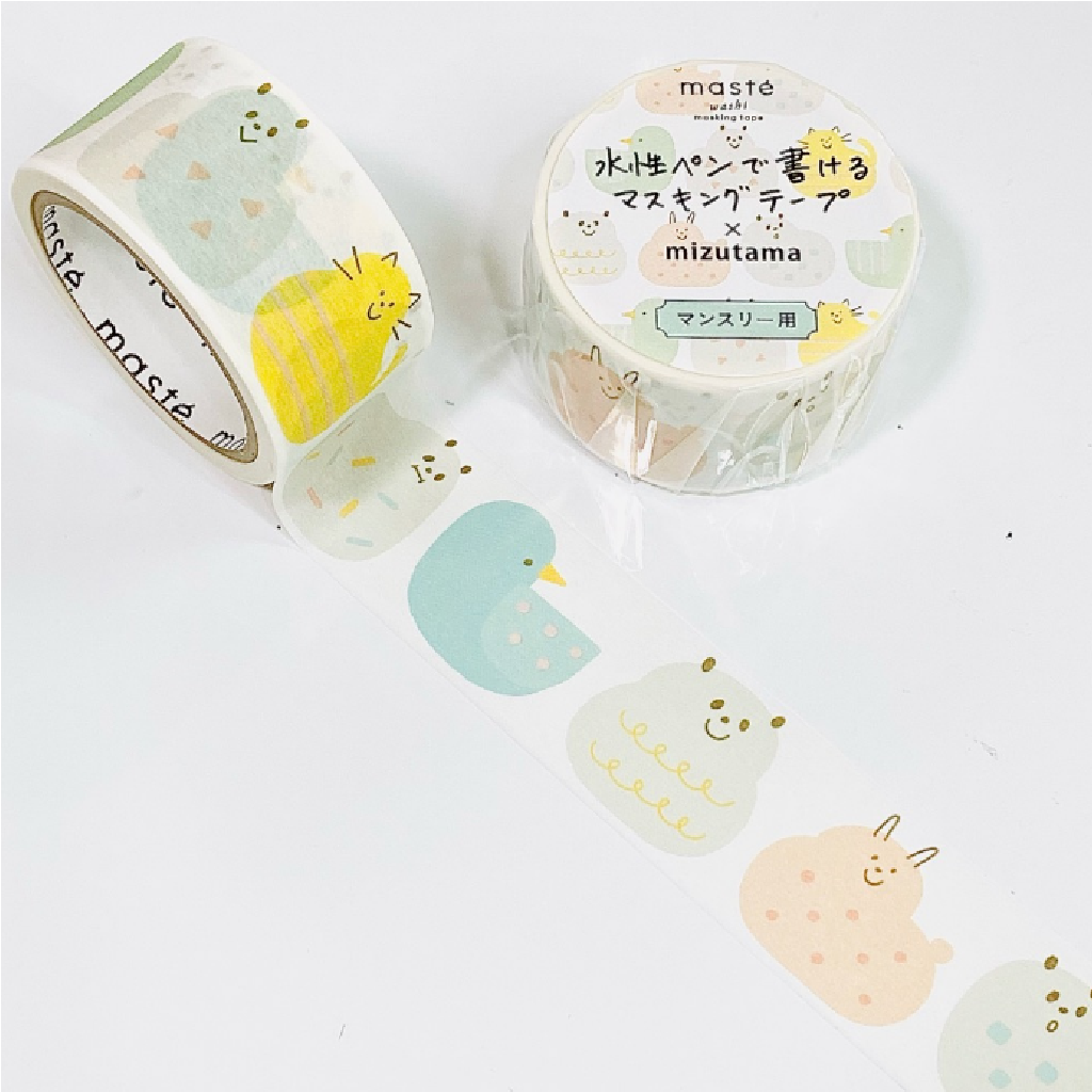 Maste X Mizutama - Masking Tape Written Animal