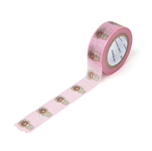 Line Friends Water Brown Masking Tape