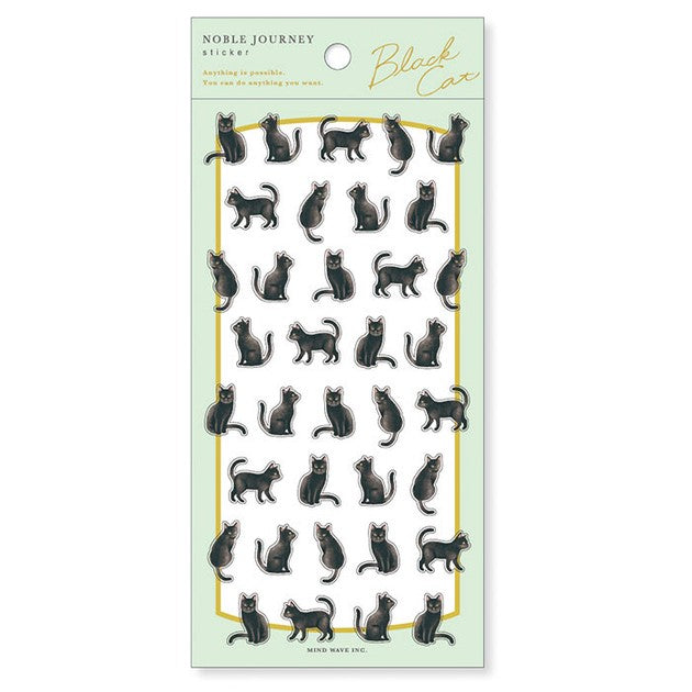 Mind Wave Noble Journey Black Cat - Sticker