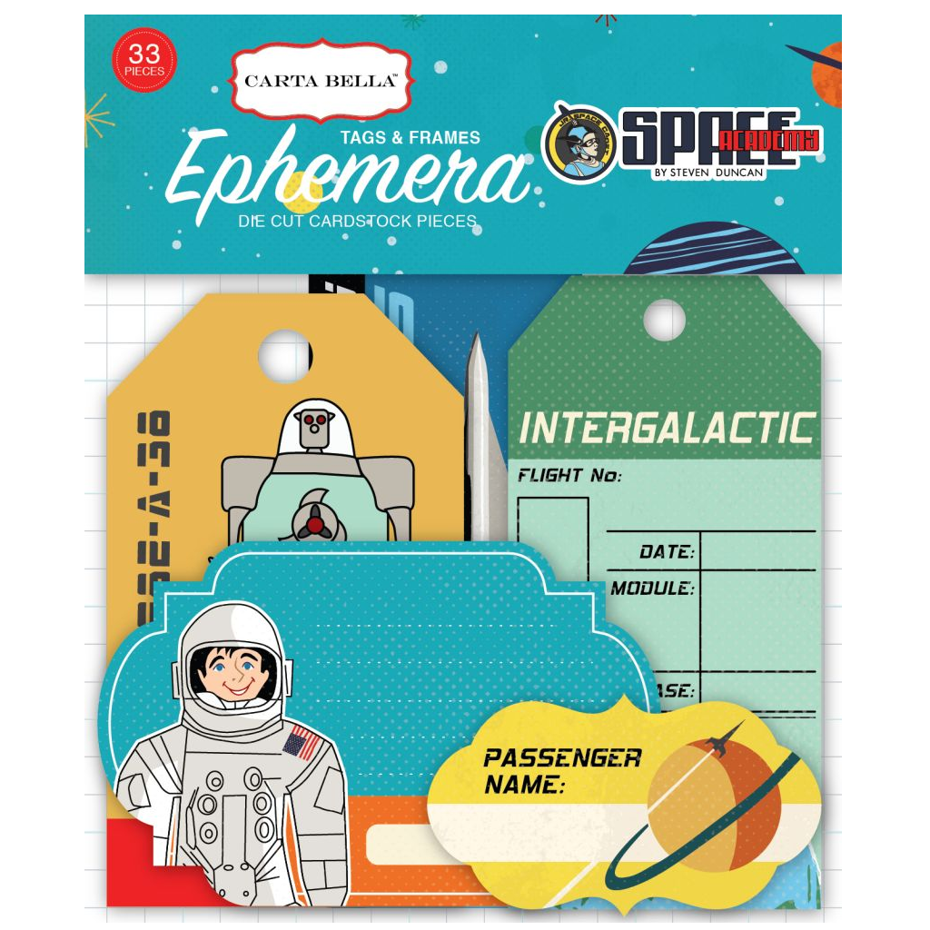 Carta Bella Space Academy Frames &amp; Tags Ephemera
