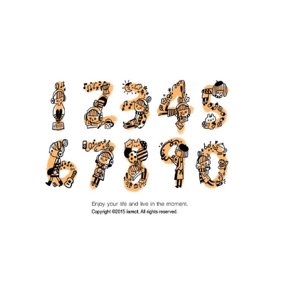 Iamct Rubber Stamp Number Set - Digital Girl