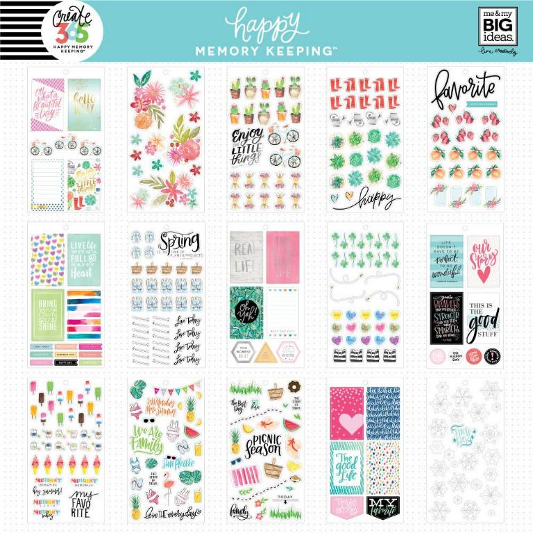 The Happy Planner Memory Keeping Theme 606 Stickers