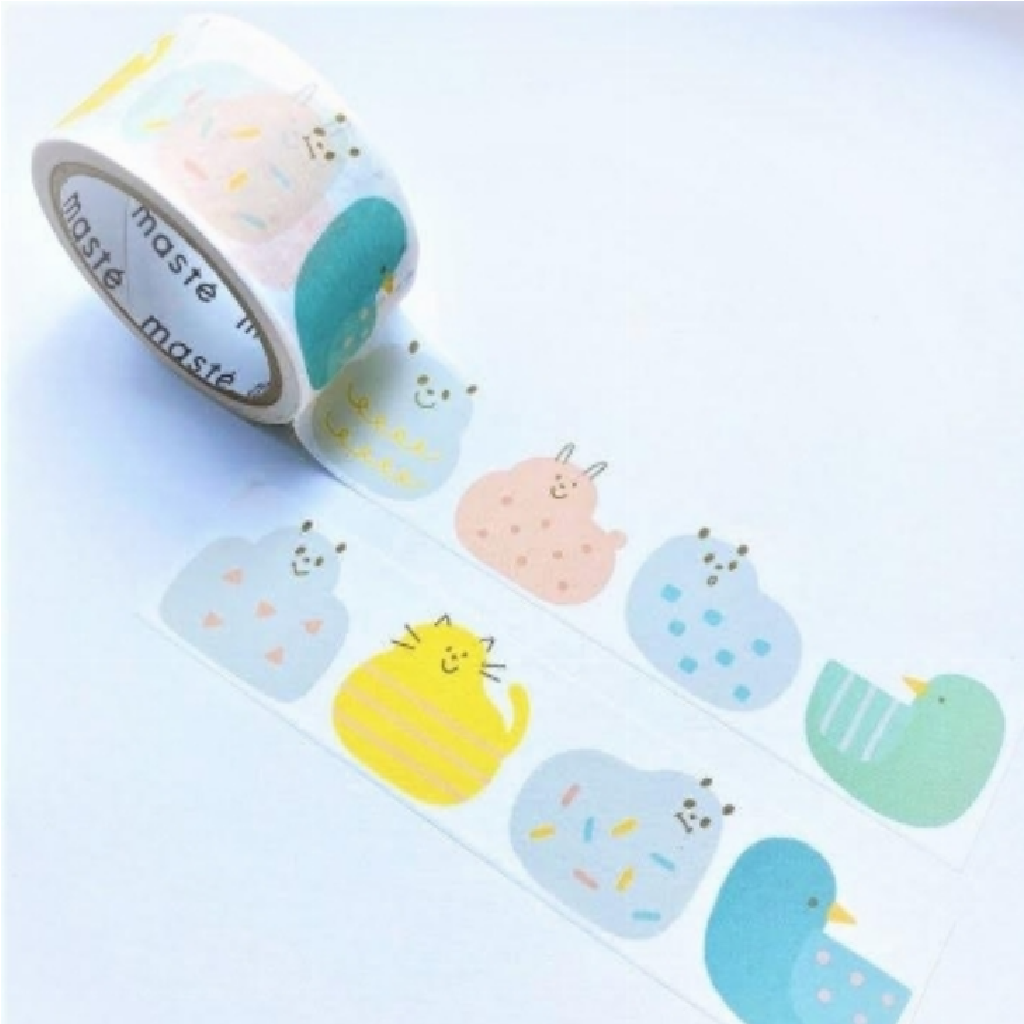 Maste X Mizutama - Masking Tape Written Animal