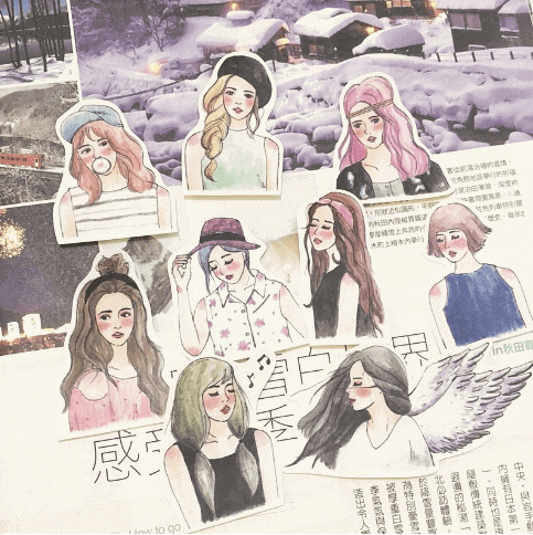 Starlululu Courage Girl Sticker Set