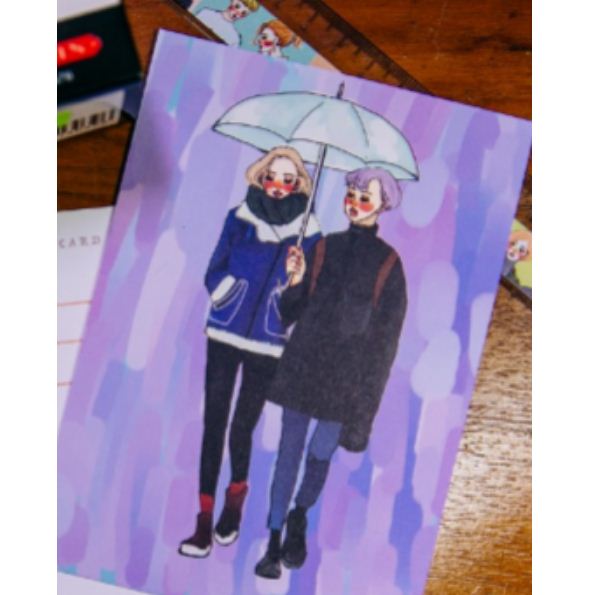 La Dolce Vita Postcard - Umbrella
