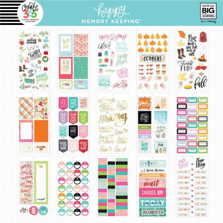 The Happy Planner Memory Keeping Theme 606 Stickers