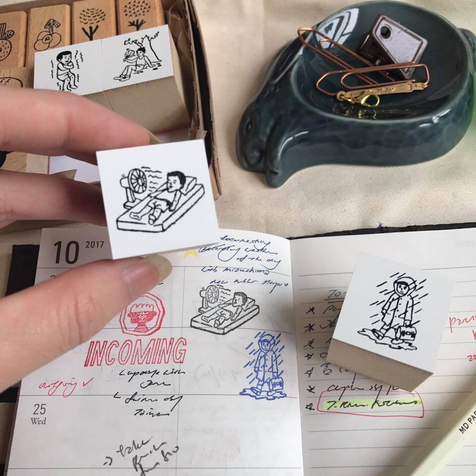 Mizushima Children Weather Stamp