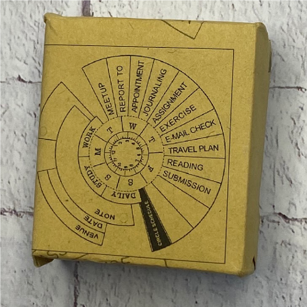 Moodtape Rubber Stamp - Circle Schedule
