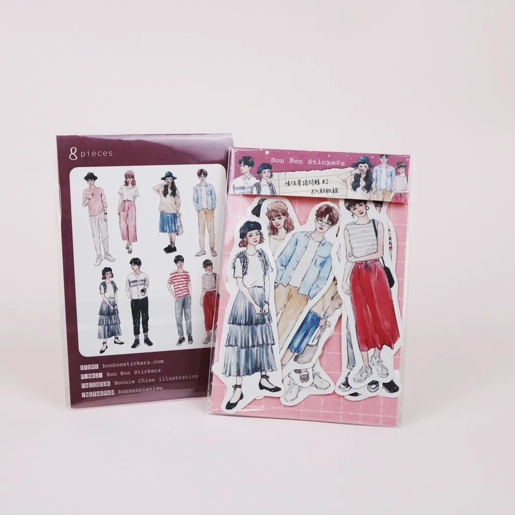 BonBon Stickers Couples Wearing Special II 8 Sticker Set