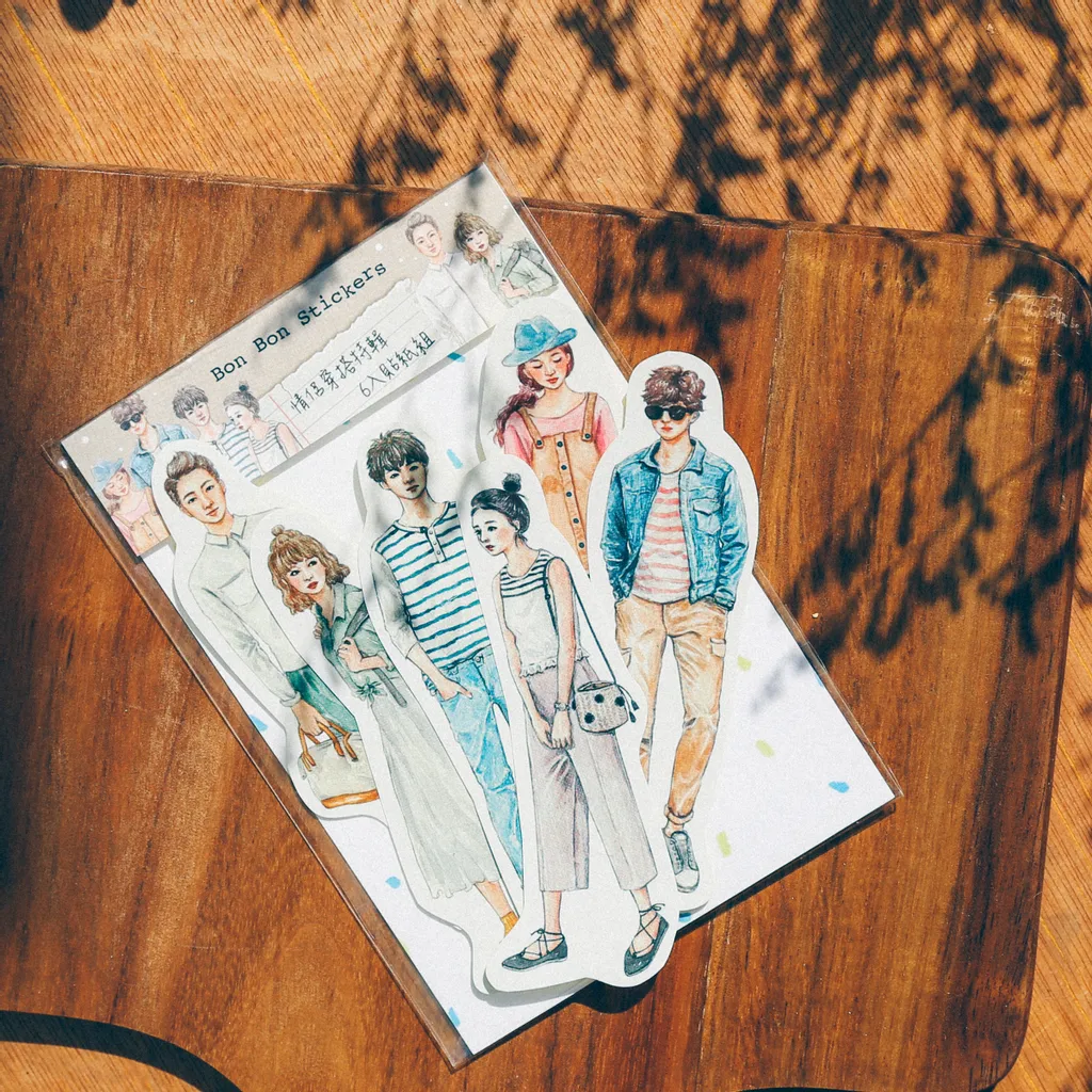 BonBon Sticker Couples Wear Special 6 Stickers Set