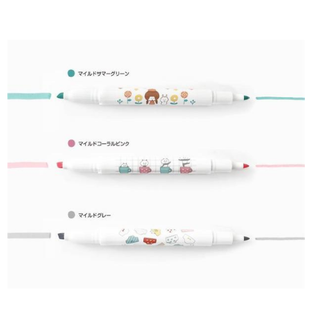 Mizutama X Zebra Mildliner Mix 3 Color - Pattern