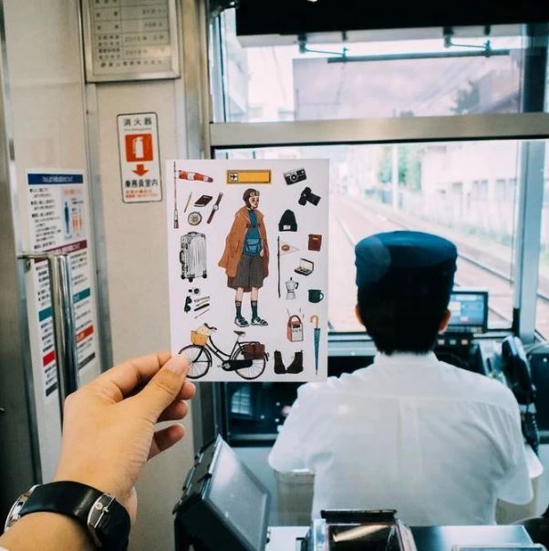 La Dolce Vita Postcard - Pilot Girl