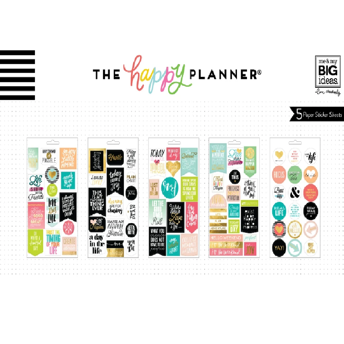The Happy Planner 365 Collection Stickers Life Quotes 80 Pcs