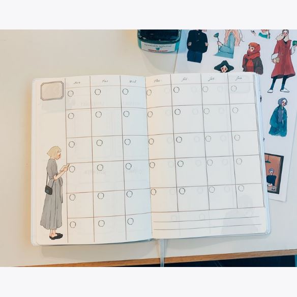 La Dolce Vita Hardcover Diary Book Monthly B6