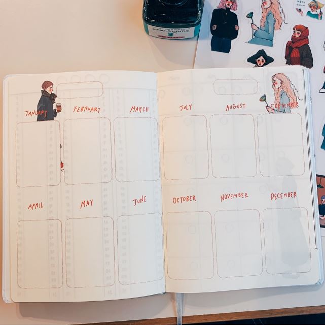 La Dolce Vita Hardcover Diary Book Monthly B6