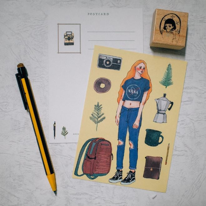 La Dolce Vita Postcard - Space Girl