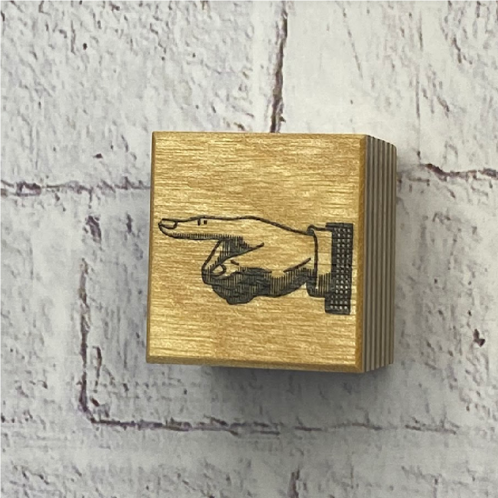 Kodomo No Kao Rubber Stamp - Pointing Hand